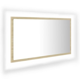  Lustro łazienkowe LED, kolor dąb sonoma, 80x8,5x37 cm, płyta Lumarko!