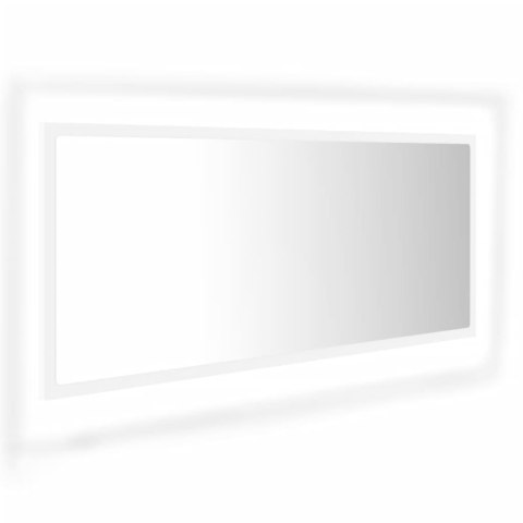  Lustro łazienkowe z LED, białe, 100x8,5x37 cm, płyta wiórowa Lumarko!