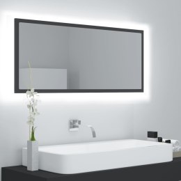 Lustro łazienkowe z LED, szare, 100x8,5x37 cm, płyta wiórowa Lumarko!