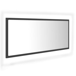 Lumarko Lustro łazienkowe z LED, szare, 100x8,5x37 cm, płyta wiórowa