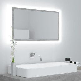  Lustro łazienkowe z LED, szarość betonu, 80x8,5x37 cm, płyta Lumarko!