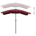  Parasol ogrodowy na słupku, 200x130 cm, bordowy Lumarko!