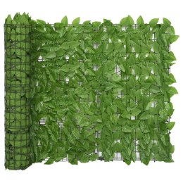  Parawan balkonowy, zielone liście, 600x100 cm Lumarko!