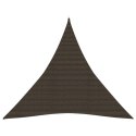  Żagiel przeciwsłoneczny, 160 g/m², brązowy, 3,6x3,6x3,6m, HDPE Lumarko!