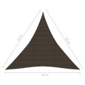  Żagiel przeciwsłoneczny, 160 g/m², brązowy, 3,6x3,6x3,6m, HDPE Lumarko!