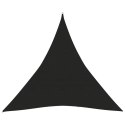 Żagiel przeciwsłoneczny, 160 g/m², czarny, 3,6x3,6x3,6m, HDPE Lumarko!