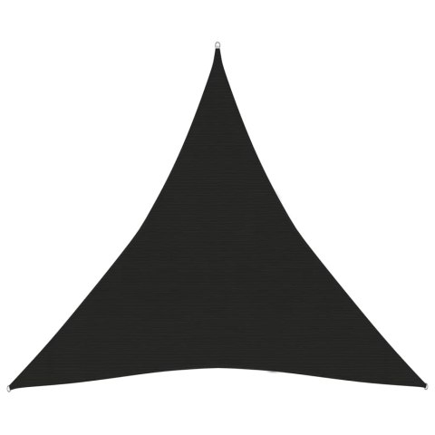  Żagiel przeciwsłoneczny, 160 g/m², czarny, 3,6x3,6x3,6m, HDPE Lumarko!