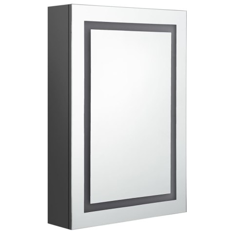  Szafka łazienkowa z lustrem i LED, szara, 50x13x70 cm Lumarko!
