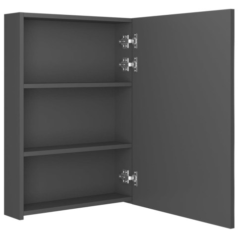  Szafka łazienkowa z lustrem i LED, szara, 50x13x70 cm Lumarko!
