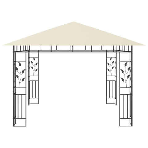  Altana z moskitierą i sznurem lampek, 3x3x2,73 cm, kremowa Lumarko!