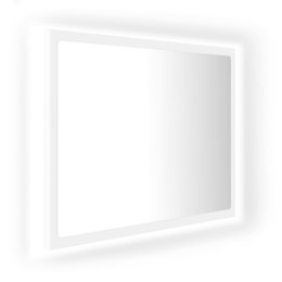 Lumarko Lustro łazienkowe z LED, białe, 60x8,5x37 cm, płyta wiórowa