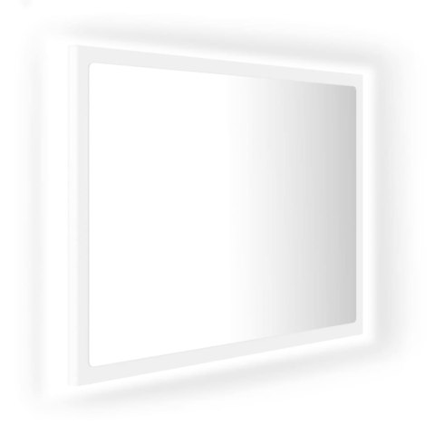  Lustro łazienkowe z LED, białe, 60x8,5x37 cm, płyta wiórowa Lumarko!