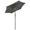  Parasol z lampkami LED, antracytowy, 200x211 cm, aluminium Lumarko!