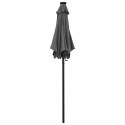  Parasol z lampkami LED, antracytowy, 200x211 cm, aluminium Lumarko!