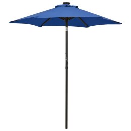  Parasol z lampkami LED, lazurowy, 200x211 cm, aluminium Lumarko!