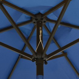  Parasol z lampkami LED, lazurowy, 200x211 cm, aluminium Lumarko!
