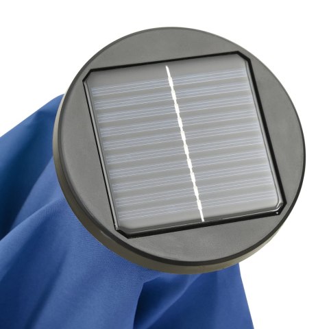  Parasol z lampkami LED, lazurowy, 200x211 cm, aluminium Lumarko!