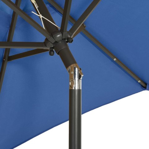  Parasol z lampkami LED, lazurowy, 200x211 cm, aluminium Lumarko!