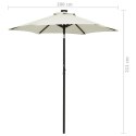  Parasol z lampkami LED, piaskowy, 200x211 cm, aluminium Lumarko!