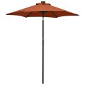  Parasol z lampkami LED, terakota, 200x211 cm, aluminium Lumarko!