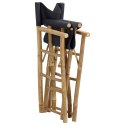  Składane krzesła reżyserskie, 2 szt., szare, bambus i tkanina Lumarko!