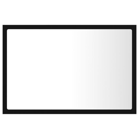  Lustro łazienkowe z LED, czarne, 60x8,5x37 cm, płyta wiórowa Lumarko!