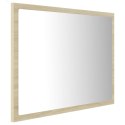  Lustro łazienkowe z LED, kolor dąb sonoma, 60x8,5x37 cm, płyta Lumarko!