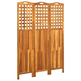 Lumarko Parawan 3-panelowy, 121x2x170 cm, lite drewno akacjowe
