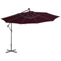  Parasol wiszący z lampkami LED, bordowy, 350 cm Lumarko!