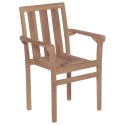  Krzesła ogrodowe, 2 szt., kremowe poduszki, lite drewno tekowe Lumarko!