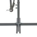  Parasol wiszący z LED i metalową rurą, 350 cm, antracytowy Lumarko!
