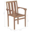 Sztaplowane krzesła ogrodowe, 8 szt., lite drewno tekowe Lumarko!