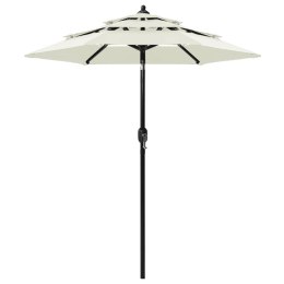  3-poziomowy parasol na aluminiowym słupku, piaskowy, 2 m Lumarko!