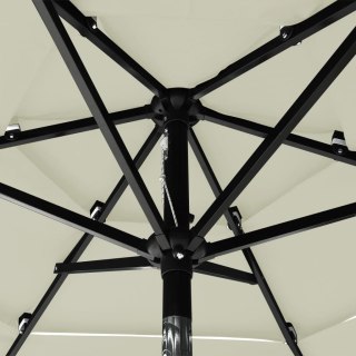  3-poziomowy parasol na aluminiowym słupku, piaskowy, 2 m Lumarko!