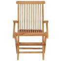  Krzesła ogrodowe z beżowymi poduszkami, 4 szt., drewno tekowe Lumarko!