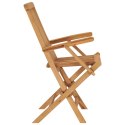  Krzesła ogrodowe z szarymi poduszkami, 4 szt., drewno tekowe Lumarko!