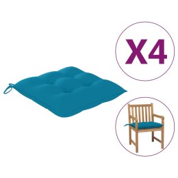  Poduszki na krzesła, 4 szt., niebieskie, 40x40x7 cm, tkanina Lumarko!