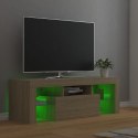  Szafka pod TV z oświetleniem LED, dąb sonoma, 120x35x40 cm Lumarko!