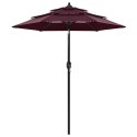  3-poziomowy parasol na aluminiowym słupku, bordowy, 2 m Lumarko!