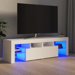  Szafka pod TV z oświetleniem LED, biała, 140x35x40 cm Lumarko!