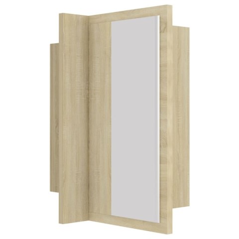  Szafka łazienkowa z lustrem i LED, dąb sonoma, 40x12x45 cm Lumarko!