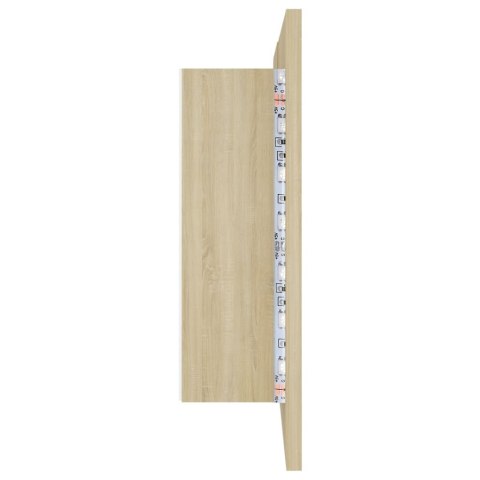  Szafka łazienkowa z lustrem i LED, dąb sonoma, 80x12x45 cm Lumarko!