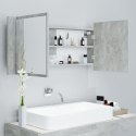  Szafka łazienkowa z lustrem i LED, szarość betonu, 100x12x45 cm Lumarko!