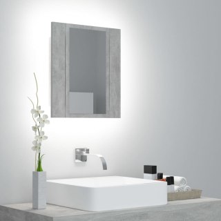 Szafka łazienkowa z lustrem i LED, szarość betonu, 40x12x45 cm Lumarko!