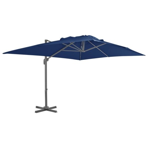  Parasol wiszący z aluminiowym słupkiem, 4x3 m, błękit lazur Lumarko!