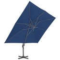  Parasol wiszący z aluminiowym słupkiem, 4x3 m, błękit lazur Lumarko!