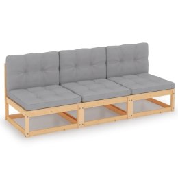  3-osobowa sofa z poduszkami, lite drewno sosnowe Lumarko!