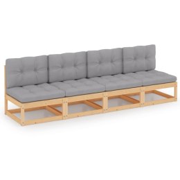  4-osobowa sofa z poduszkami, lite drewno sosnowe Lumarko!