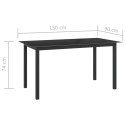  Stół ogrodowy, antracytowy, 150x90x74 cm, aluminium i szkło Lumarko!