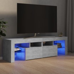  Szafka pod TV z oświetleniem LED, szarość betonu, 140x35x40 cm Lumarko!